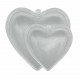 Pack 5 corazones plástico cristal 80 mm