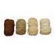 4 Ovillos de lana acrilica marrón