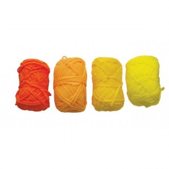 4 Ovillos de lana acrilica amarillo